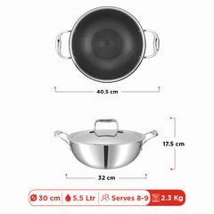 Vinod Platinum SAS Pro Extra Deep Kadai (Induction Compatible)