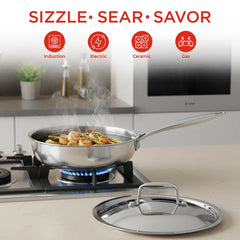 Vinod Platinum SAS PRO Sautepans with lid
