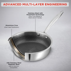 Vinod Platinum SAS PRO Sautepans with lid