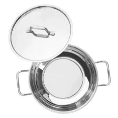 Doniv Stainless Steel Sandwich Majestic Bottom Kadai with Steel Lid – Induction Friendly