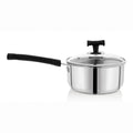 DONIV Stainless Steel Sandwich Bottom Solitaire Sauce Pan with Glass Lid – Induction Friendly