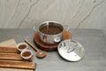 Doniv Titanium Triply Stainless Steel Sauce Pot with Cover