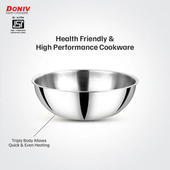 Doniv Titanium Triply Stainless Steel Tasla , Induction Friendly