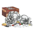 77 Pieces Two Tone Dinner Set for Eight Persons with Free Doniv Frypan Perfect for Weddings and Housewarming Gifts