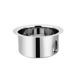 VINOD Stainless Steel Induction Friendly Flat Bottom Tope 4 Pieces Set 3.7 Ltr, 4.6 Ltr, 5.5 Ltr & 6.7 Ltr With Strong Durable Steel