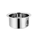 Vinod Stainless Steel Induction Friendly Round Bottom Tope Without Lid 4 Pieces Large Set Capacity 3.70 Litre, 4.60 Litre, 5.50 Litre & 6.70 Litres with Free Ladle