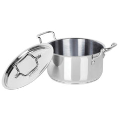 Doniv Majestic Stainless Steel Sandwich Bottom Sauce Pot With Lid – Induction Friendly