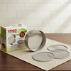 VINOD Stainless Steel 4 in 1 Chalni Set for Flour, Authentic Steel, Rust Free, Easy to Clean and Dishwasher Safe