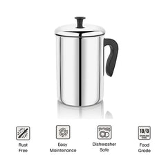 Vinod Stainless Steel Aqua Jug Covered – 2200 ml