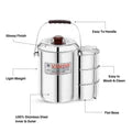 VINOD Stainless Steel Deluxe Hot Tiffin with 3 Compartment, Insulated, Rust Free, Leak Proof, Dishwasher Safe, Strong and Tough