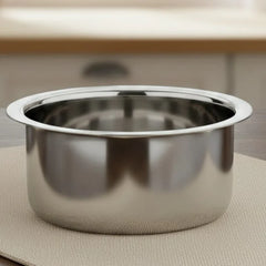 VINOD Stainless Steel Induction Friendly Flat Bottom Tope without Lid 650 ml No 9 with Mirror Finish, Highest Grade Steel and Rust free