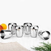 VINOD Stainless Steel Mango Glass Set of 6 - 300 ml with Highest Grade Steel, Mirror Finish, Rust Free, Strong and Tough, Dishwasher Safe