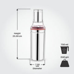 VINOD Stainless Steel Oil Pot 750 ml with High-Quality stainless steel, Anti-Drip Spout, Rust-Free, Easy to Clean, Dishwasher Safe