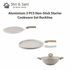Aluminium 3 PCS Non - Stick STARTER Cookware Set Rockline