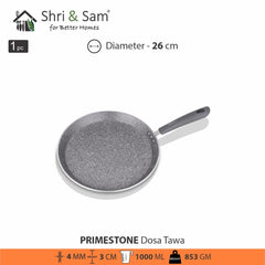 Aluminium Non - Stick Dosa Tawa Primestone