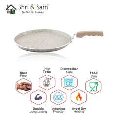Aluminium Non - Stick Dosa Tawa Rockline