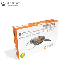 Aluminium Non - Stick Fry Pan with Glass Lid Primestone