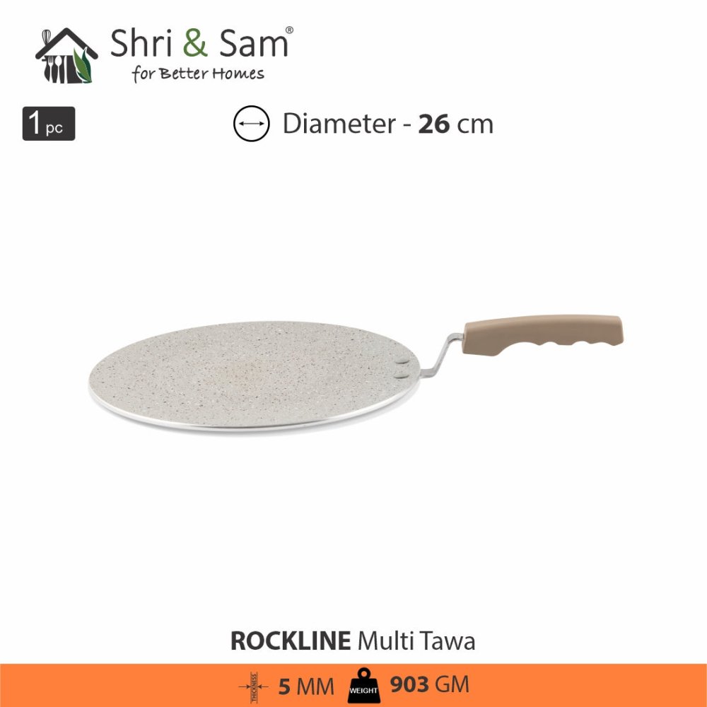 Aluminium Non - Stick Multi Tawa Rockline