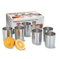 VINOD Stainless Steel Amrapali Glass Set of 6 with Highest Grade Steel, Mirror Finish, Strong & Tough, Dishwasher Safe & Rust Free
