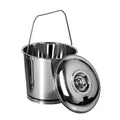 VINOD Stainless Steel Balti with Lid, 12.30 Litre Capacity Made from High Quality Steel with Mirror Finish, Strong Durable & Rust Free