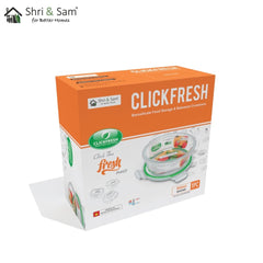 Glass 950ml Food Storage & Bakeware Container with Airtight Lid Round Clickfresh