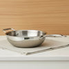 Doniv Titanium Triply Stainless Steel Wok with Side Handle