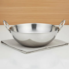 Vinod – Claro Heavy Gauge Stainless Steel Kadai (Plain), 2.5 mm
