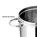 VINOD Stainless Steel Ration Dabba 12 Litre with Lid and Side Handle, Highest Grade Steel, Mirror Finish and Rust Free