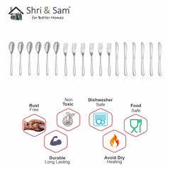 Stainless Steel 18 PCS Cutlery Set Sunflower