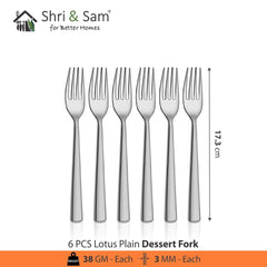 Stainless Steel 18 PCS Cutlery Set (without Knife) Lotus Plain