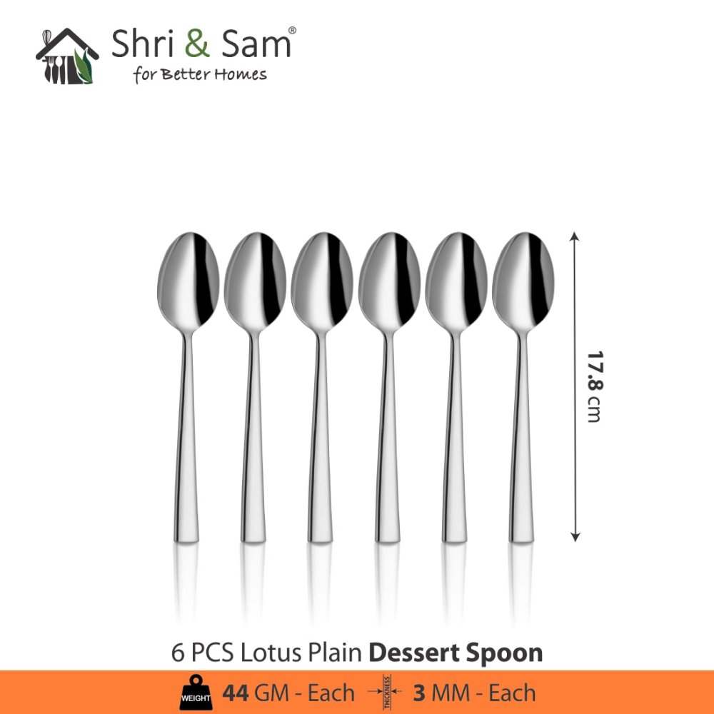 Stainless Steel 18 PCS Cutlery Set (without Knife) Lotus Plain