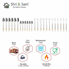 Stainless Steel 24 PCS Cutlery Set Lavish (Customized)