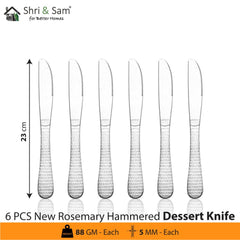 Stainless Steel 24 PCS Cutlery Set New Rosemary Hammered