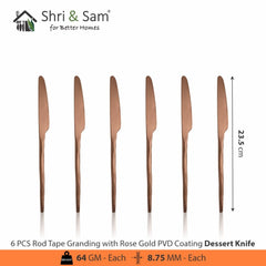 Stainless Steel 24 PCS Cutlery Set with PVD Coating Rod Tape Granding