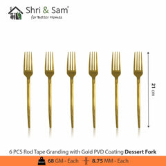 Stainless Steel 24 PCS Cutlery Set with PVD Coating Rod Tape Granding