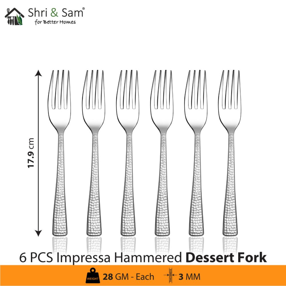 Stainless Steel 24 PCS Cutlery Set with Stand Impressa Hammered