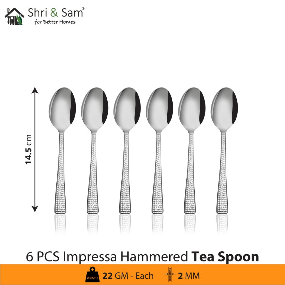 Stainless Steel 24 PCS Cutlery Set with Stand Impressa Hammered