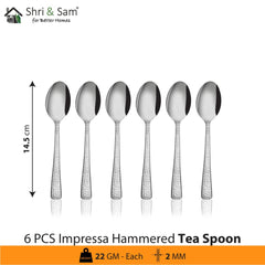 Stainless Steel 24 PCS Cutlery Set with Stand Impressa Hammered