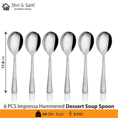 Stainless Steel 24 PCS Cutlery Set with Stand Impressa Hammered