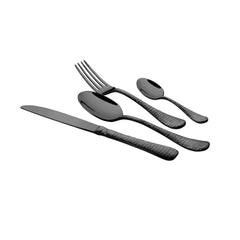 Stainless Steel 24 PCS Titanium Cutlery Set with PVD Coating New Rosemary Hammered