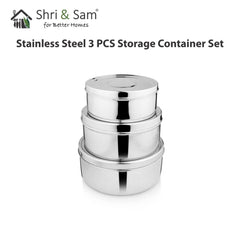 Stainless Steel 3 PCS Storage Container Set