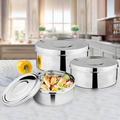Stainless Steel 3 PCS Storage Container Set