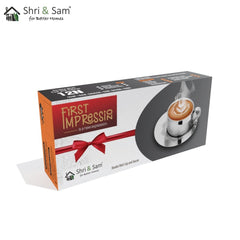 Stainless Steel 4 PCS Double Wall Cup and Saucer First Impression