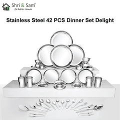 Stainless Steel 42 PCS Dinner set (4 People) Delight
