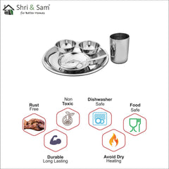 Stainless Steel 6 PCS Thali Set Delight