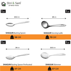 Stainless Steel 65 PCS Dinner Set (4 People) Shagun