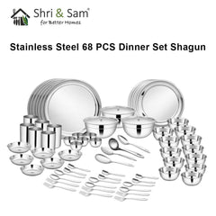 Stainless Steel 68 PCS Dinner Set (6 People) Shagun