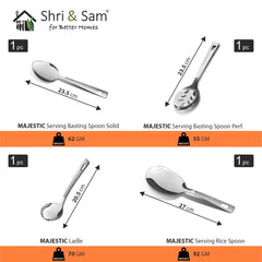 Stainless Steel 72 PCS Dinner Set (6 People) Majestic