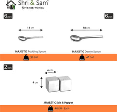 Stainless Steel 72 PCS Dinner Set (6 People) Majestic