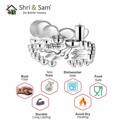 Stainless Steel 72 PCS Dinner Set (6 People) Majestic